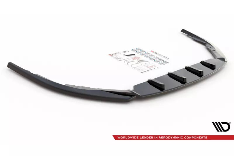 Maxton Design Frontlippe V.2 für Toyota Avensis Mk3 Facelift Hochglanz schwarz – Ansicht 3