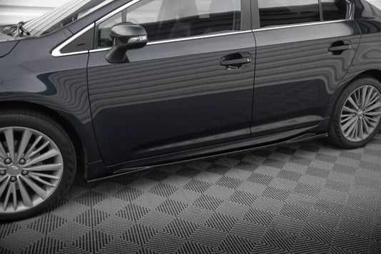 Maxton Design Seitenschweller (Paar) für Toyota Avensis Mk3 Facelift Hochglanz schwarz – Ansicht 1
