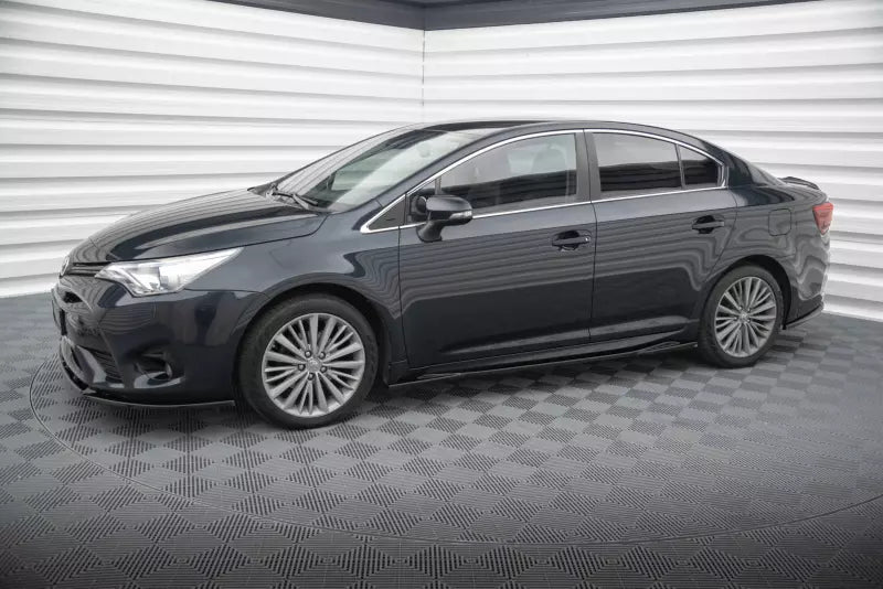 Maxton Design Seitenschweller (Paar) für Toyota Avensis Mk3 Facelift Hochglanz schwarz – Ansicht 2