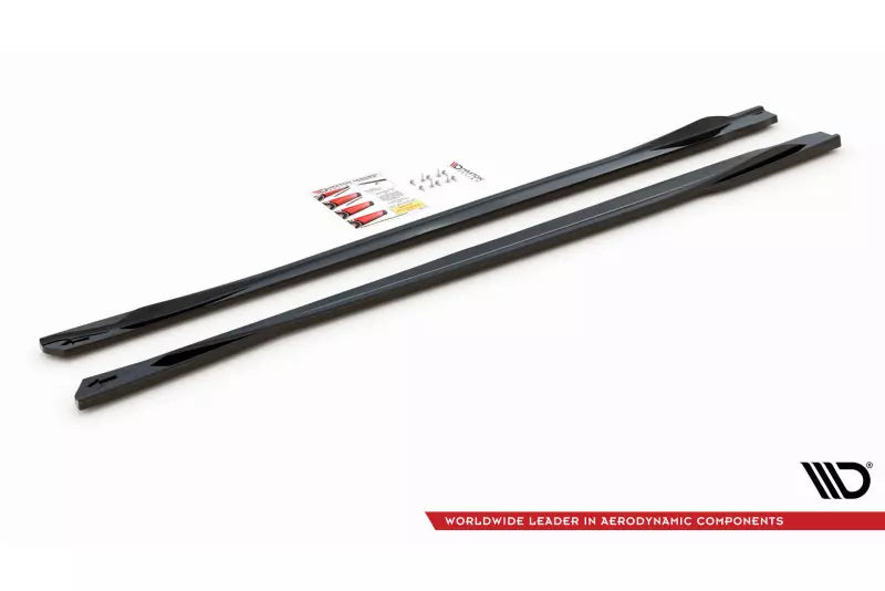 Maxton Design Seitenschweller (Paar) für Toyota Avensis Mk3 Facelift Hochglanz schwarz – Ansicht 4