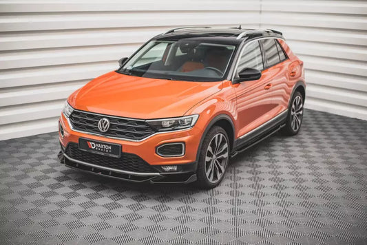 Maxton Design Frontlippe V.1 für VW T-Roc Mk1 Hochglanz schwarz – Ansicht 1