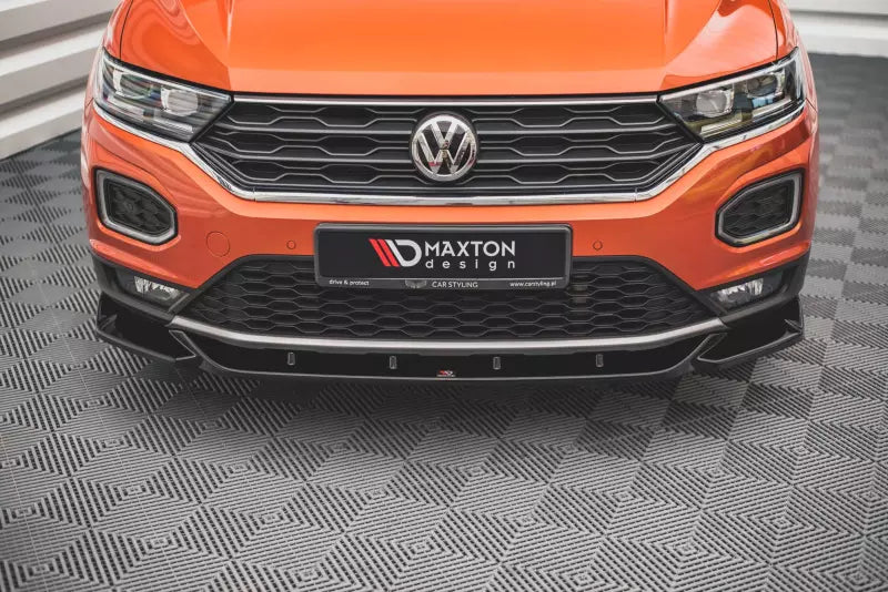 Maxton Design Frontlippe V.1 für VW T-Roc Mk1 Hochglanz schwarz – Ansicht 2