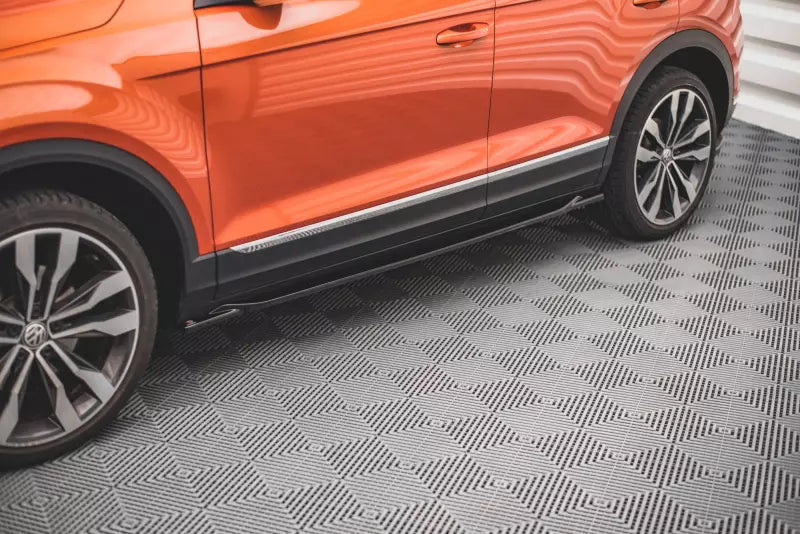 Maxton Design Seitenschweller (Paar) für VW T-Roc Mk1 Hochglanz schwarz – Ansicht 1