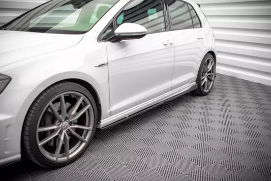 Maxton Design Seitenschweller (Paar) V.2 für VW Golf 7 R Hochglanz schwarz – Ansicht 1