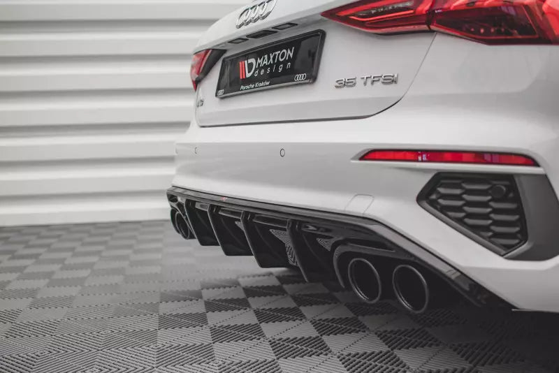 Maxton Design Heckdiffusor mit Sportauspuff Attrappe Chrom für Audi A3 S-Line Sportback 8Y – Ansicht 4