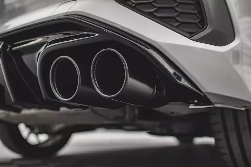 Maxton Design Heckdiffusor mit Sportauspuff Attrappe Schwarz für Audi A3 S-Line Sportback 8Y – Ansicht 2