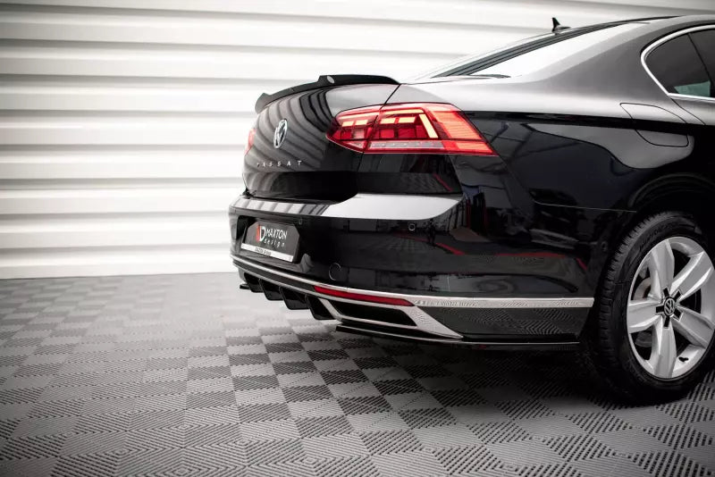 Maxton Design Heckdiffusor für VW Passat B8 Facelift Hochglanz schwarz – Ansicht 3