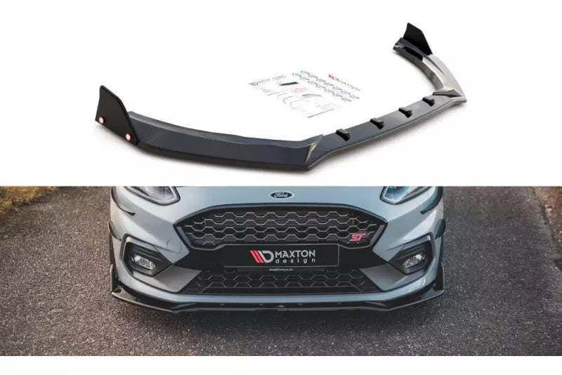 Maxton Design Frontlippe V.4 für Ford Fiesta ST / ST-Line Hochglanz schwarz – Ansicht 2