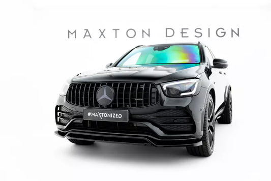 Maxton Design Frontlippe für Mercedes GLC Coupe / SUV AMG-Line C253 Facelift Hochglanz schwarz – Ansicht 1