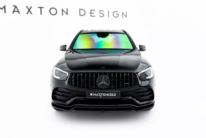 Maxton Design Frontlippe für Mercedes GLC Coupe / SUV AMG-Line C253 Facelift Hochglanz schwarz – Ansicht 2