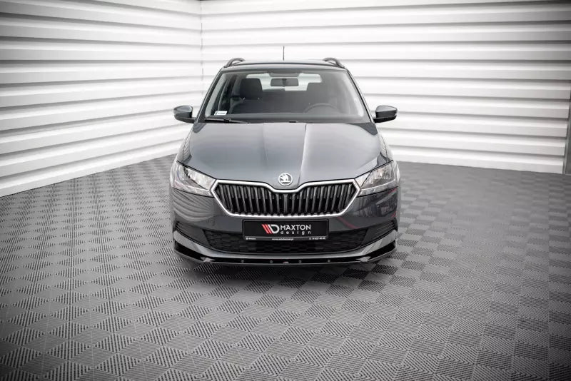 Maxton Design Frontlippe für Skoda Fabia Mk3 Facelift Hochglanz schwarz – Ansicht 2