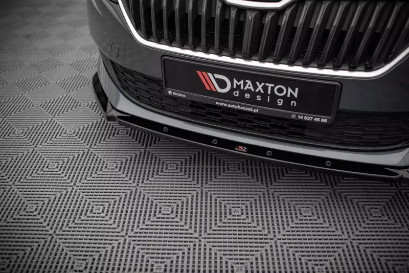 Maxton Design Frontlippe für Skoda Fabia Mk3 Facelift Hochglanz schwarz – Ansicht 3