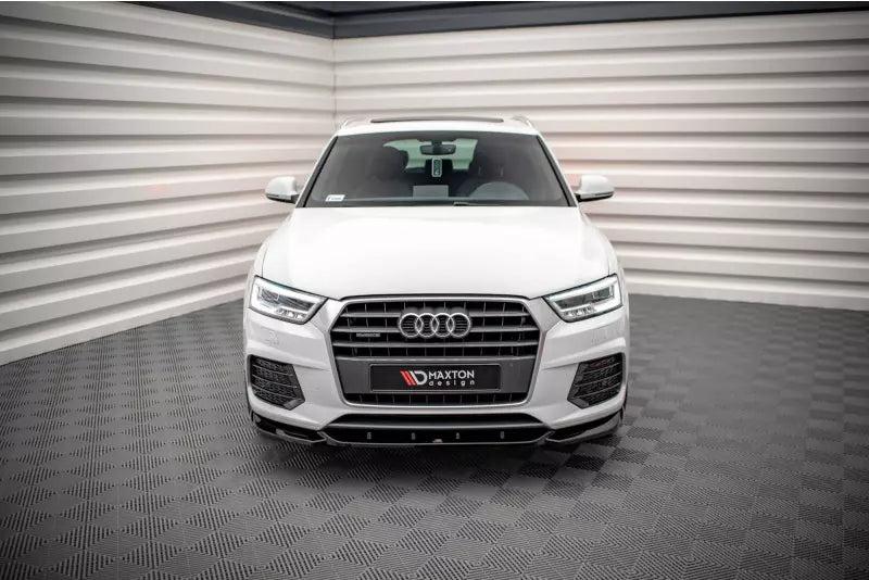Maxton Design Frontlippe V.1 für Audi Q3 S-Line 8U Facelift Hochglanz schwarz – Ansicht 2