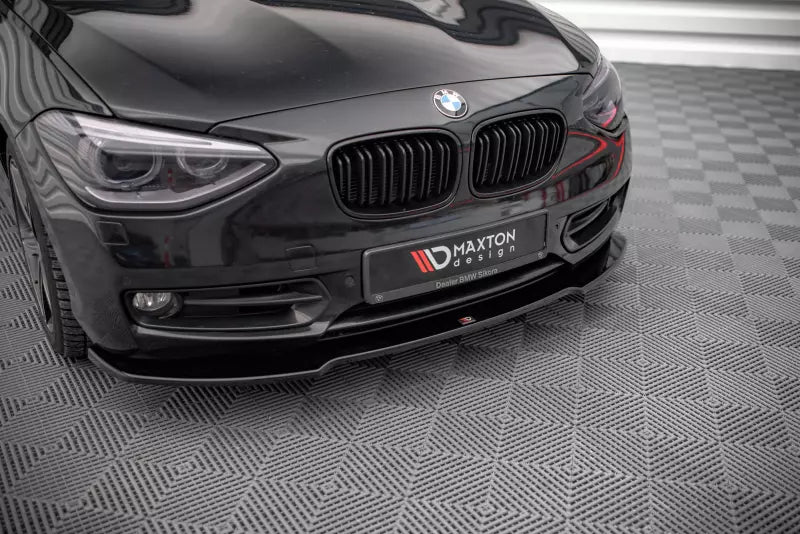 Maxton Design Frontlippe V.1 für BMW 1er F20 / F21 Hochglanz schwarz – Ansicht 1