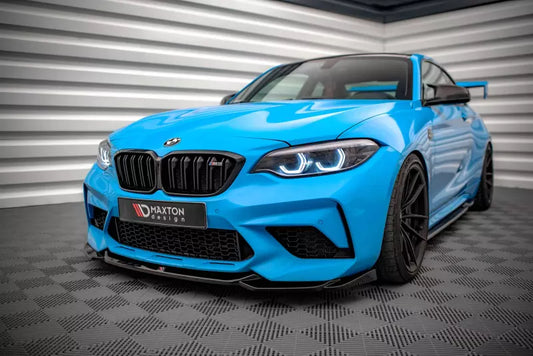 Maxton Design Frontlippe V.1 für BMW M2 Competition F87 Hochglanz schwarz – Ansicht 1