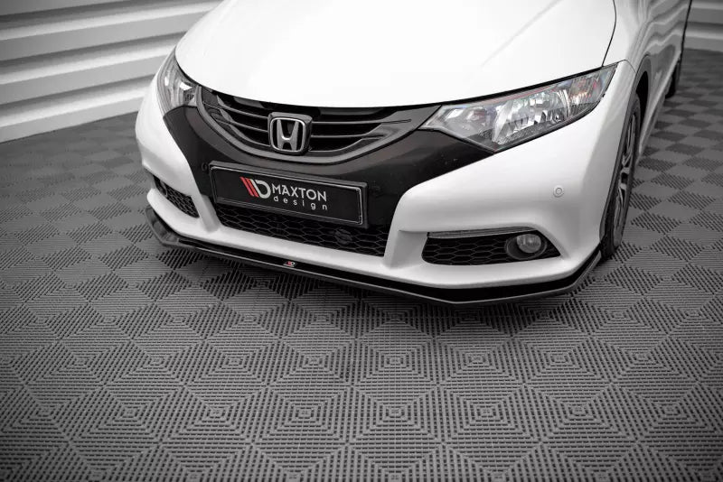 Maxton Design Frontlippe V.1 für Honda Civic Mk9 Hochglanz schwarz – Ansicht 1