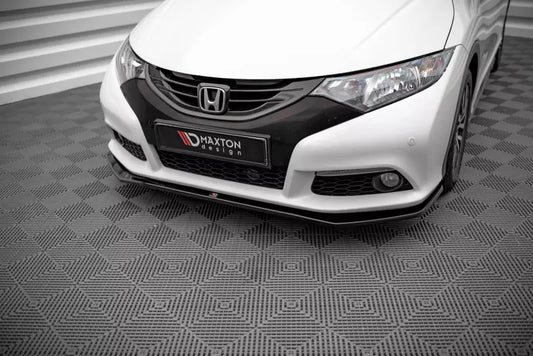 Maxton Design Frontlippe V.1 für Honda Civic Mk9 Hochglanz schwarz – Ansicht 1
