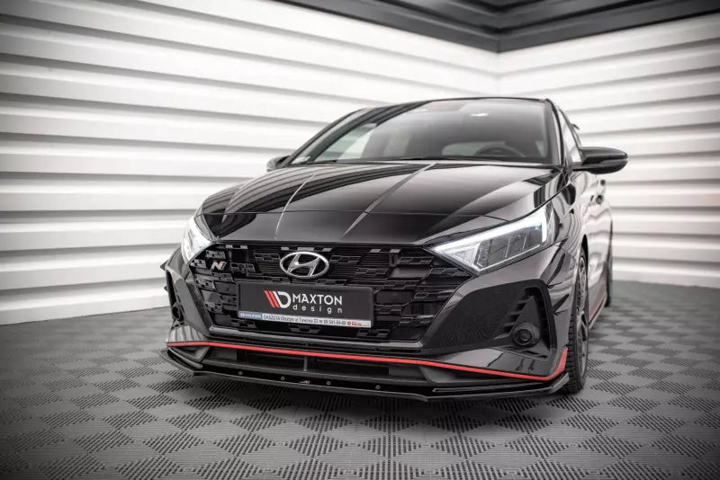 Maxton Design Frontlippe V.1 für Hyundai I20 N Mk3 Hochglanz schwarz – Ansicht 1