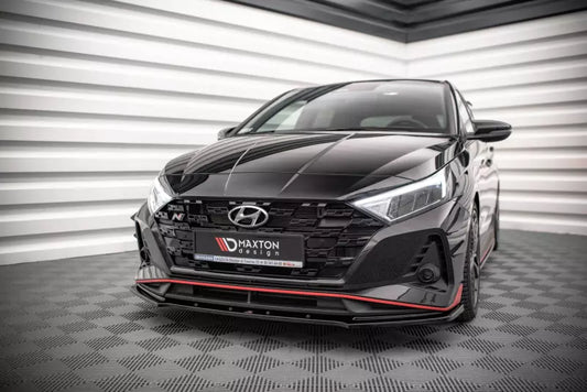 Maxton Design Frontlippe V.1 für Hyundai I20 N Mk3 Hochglanz schwarz – Ansicht 1
