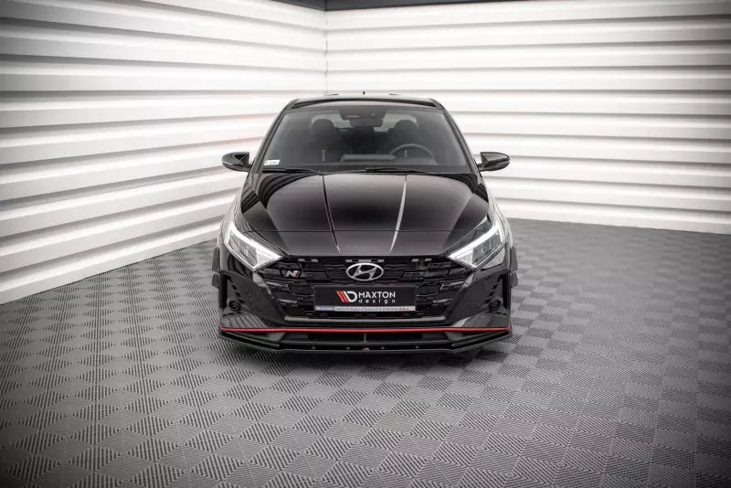 Maxton Design Frontlippe V.1 für Hyundai I20 N Mk3 Hochglanz schwarz – Ansicht 2