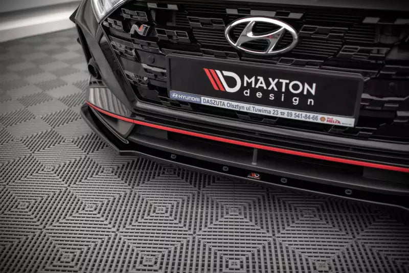 Maxton Design Frontlippe V.1 für Hyundai I20 N Mk3 Hochglanz schwarz – Ansicht 3