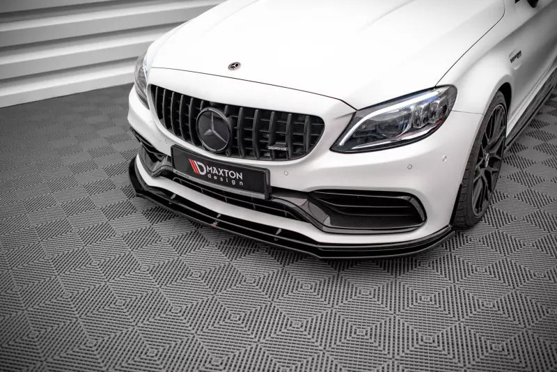 Maxton Design Frontlippe V.1 für Mercedes C63 AMG C205 Coupe Facelift Hochglanz schwarz – Ansicht 1