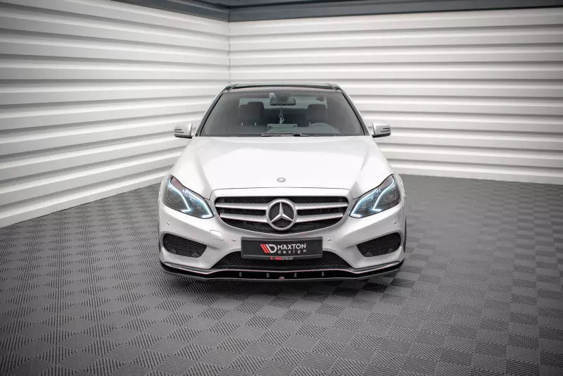 Maxton Design Frontlippe V.1 für Mercedes E Klasse W212 AMG-Line 2012-2016 Hochglanz schwarz – Ansicht 2