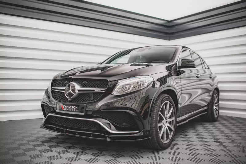 Maxton Design Frontlippe V.1 für Mercedes GLE 63 AMG C292 Hochglanz schwarz – Ansicht 1