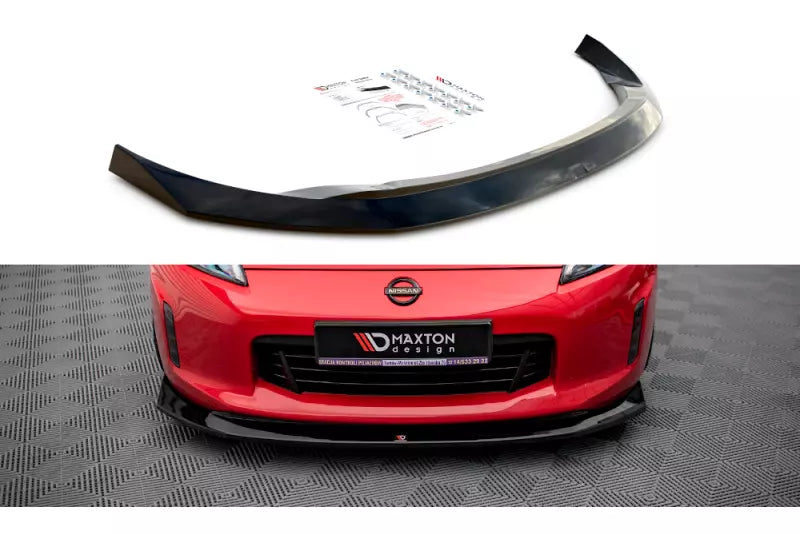 Maxton Design Frontlippe V.1 für Nissan 370Z Facelift Hochglanz schwarz – Ansicht 1