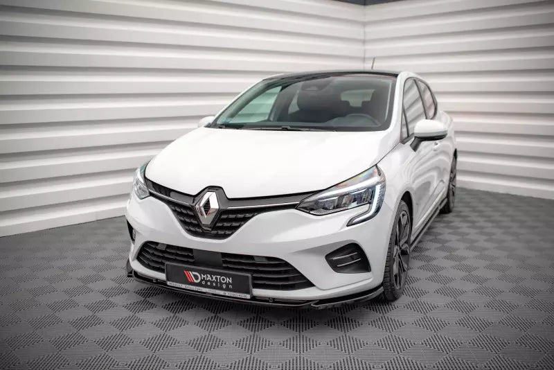 Maxton Design Frontlippe V.1 für Renault Clio Mk5 Hochglanz schwarz – Ansicht 1