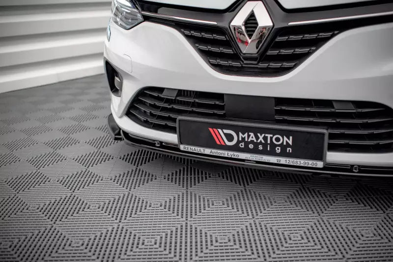 Maxton Design Frontlippe V.1 für Renault Clio Mk5 Hochglanz schwarz – Ansicht 3