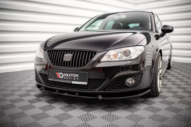 Maxton Design Frontlippe V.1 für Seat Exeo Hochglanz schwarz – Ansicht 1