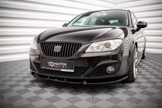 Maxton Design Frontlippe V.1 für Seat Exeo Hochglanz schwarz – Ansicht 1