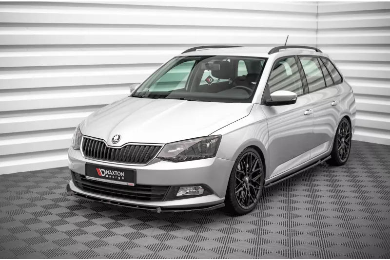 Maxton Design Frontlippe V.1 für Skoda Fabia Mk3 Hochglanz schwarz – Ansicht 1