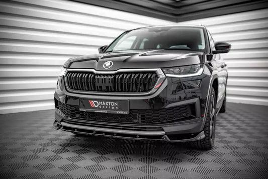 Maxton Design Frontlippe V.1 für Skoda Kodiaq Mk1 Facelift Hochglanz schwarz – Ansicht 1