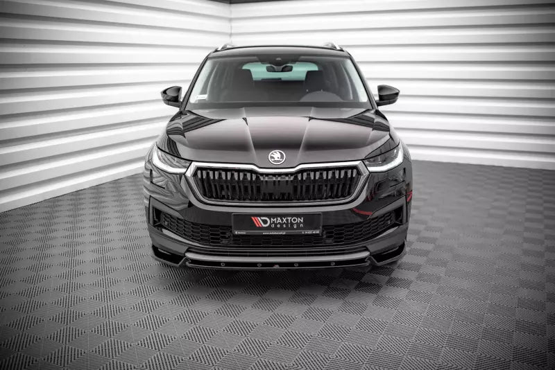 Maxton Design Frontlippe V.1 für Skoda Kodiaq Mk1 Facelift Hochglanz schwarz – Ansicht 2