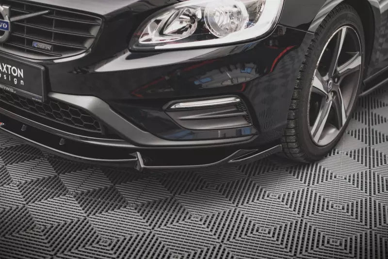 Maxton Design Frontlippe V.1 für Volvo S60 R-Design Mk2 Hochglanz schwarz – Ansicht 2