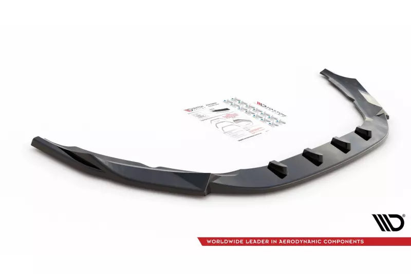 Maxton Design Frontlippe V.1 für Volvo S60 R-Design Mk2 Hochglanz schwarz – Ansicht 3