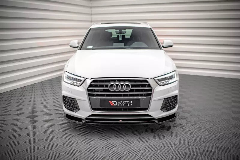 Maxton Design Frontlippe V.2 für Audi Q3 S-Line 8U Facelift Hochglanz schwarz – Ansicht 1