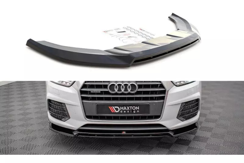 Maxton Design Frontlippe V.2 für Audi Q3 S-Line 8U Facelift Hochglanz schwarz – Ansicht 2