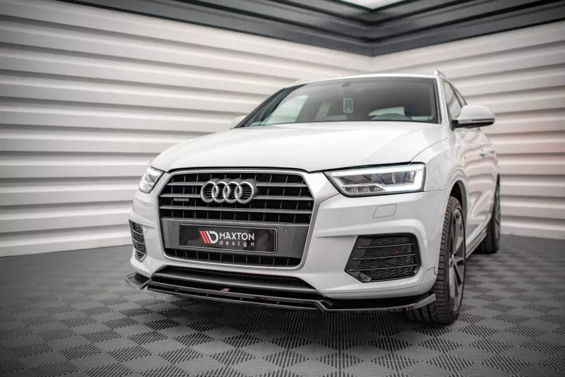 Maxton Design Frontlippe V.2 für Audi Q3 S-Line 8U Facelift Hochglanz schwarz – Ansicht 4