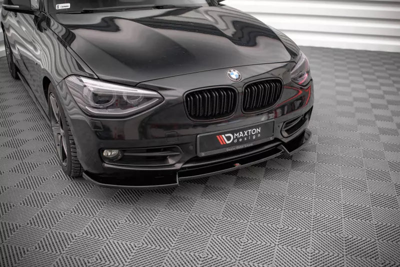 Maxton Design Frontlippe V.2 für BMW 1er F20 / F21 Hochglanz schwarz – Ansicht 1