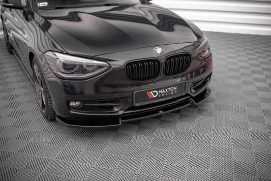 Maxton Design Frontlippe V.2 für BMW 1er F20 / F21 Hochglanz schwarz – Ansicht 1
