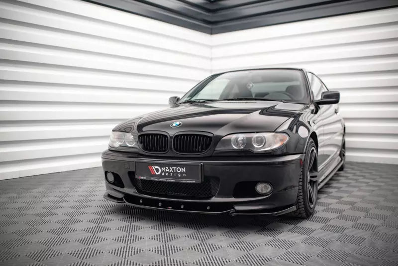 Maxton Design Frontlippe V.2 für BMW 3er E46 M-Paket Coupe / Cabrio Hochglanz schwarz – Ansicht 1