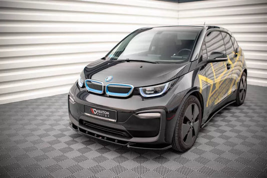 Maxton Design Frontlippe V.2 für BMW i3 Mk1 Facelift Hochglanz schwarz – Ansicht 1