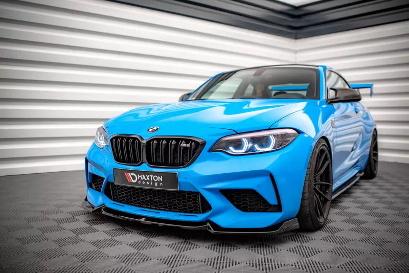 Maxton Design Frontlippe V.2 für BMW M2 Competition F87 Hochglanz schwarz – Ansicht 1