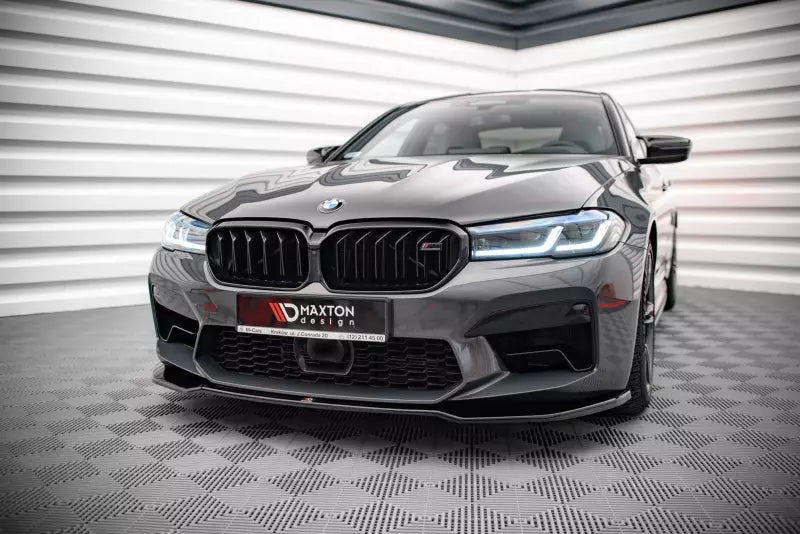 Maxton Design Frontlippe V.2 für BMW M5 F90 Facelift Hochglanz schwarz – Ansicht 1
