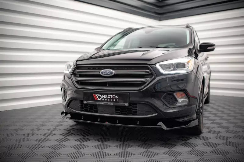 Maxton Design Frontlippe V.2 für Ford Escape ST-Line Mk3 Hochglanz schwarz – Ansicht 1
