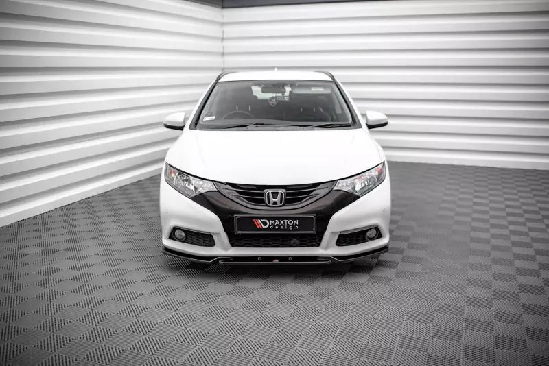 Maxton Design Frontlippe V.2 für Honda Civic Mk9 Hochglanz schwarz – Ansicht 1