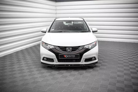 Maxton Design Frontlippe V.2 für Honda Civic Mk9 Hochglanz schwarz – Ansicht 1